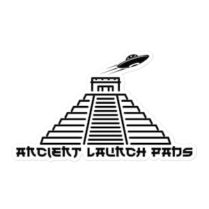 Astronomie: Ancient Astronaut Pyramid Launch Pads Luchtbelvrije stickers