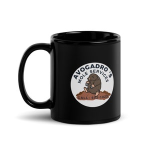 Chemistry: Avogadro&#39;s Mole Service Science Constant Black Glossy Mug