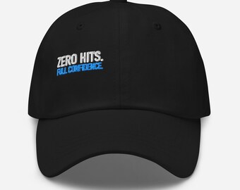 Embroidered Sports Card Collector Dad Hat – Zero Hits Full Confidence