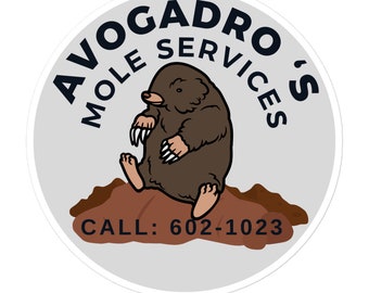Chemistry: Avogadro&#39;s Mole Service Sticker