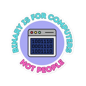 Queer: Binary is for Computers, Not People Query Non-binary LGBTQ Sticker