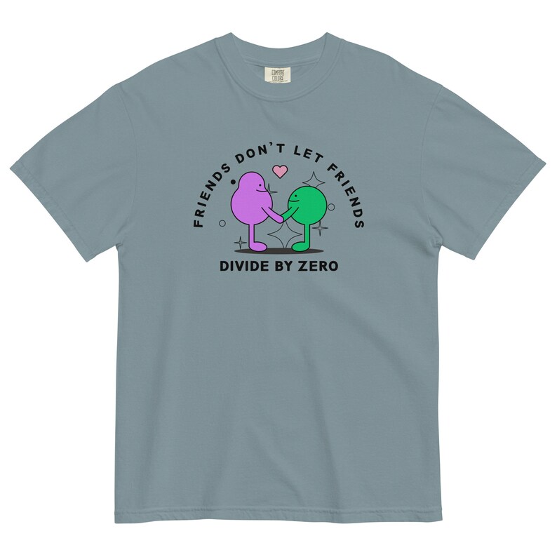 Math: Friends Don't Let Friends Divide by Zero Sticker T-shirt - Etsy