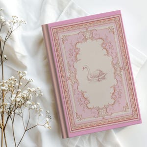 Vintage White Swan Pink Journal: Coquette Hardcover Notebook, Romantic Wedding Vow Book, Balletcore Diary