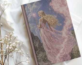 Celestial Fairy Hardcover Journal: Fantasy Art Dreamy Lined Notebook, Mystical Pastel Color Diary