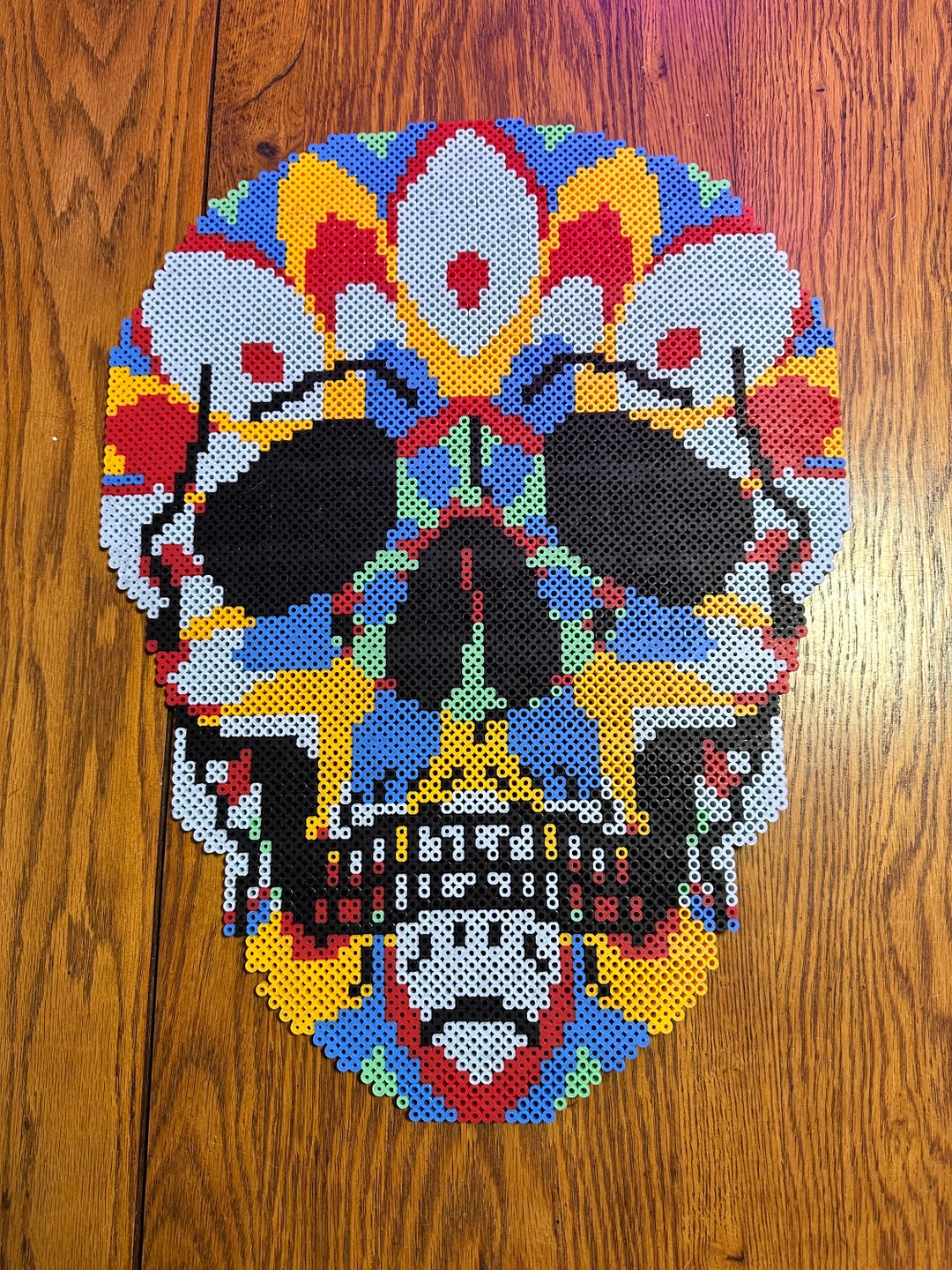 Perler Bead Skull - Etsy