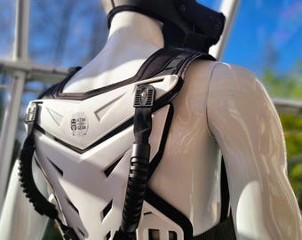 Mx Riding Harness Puppy Play Handles Motocross Chest Armor Biker Pup Vest Furry Pack Fursuit Sona Color