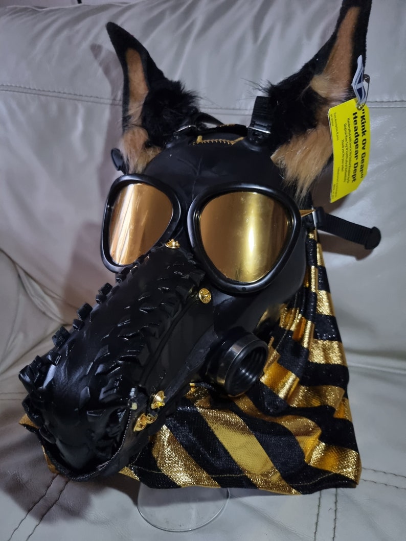 Heavy Rubber ANUBIS GAS MASK. Kink Ov Gear Vulcanised Silicone Latex