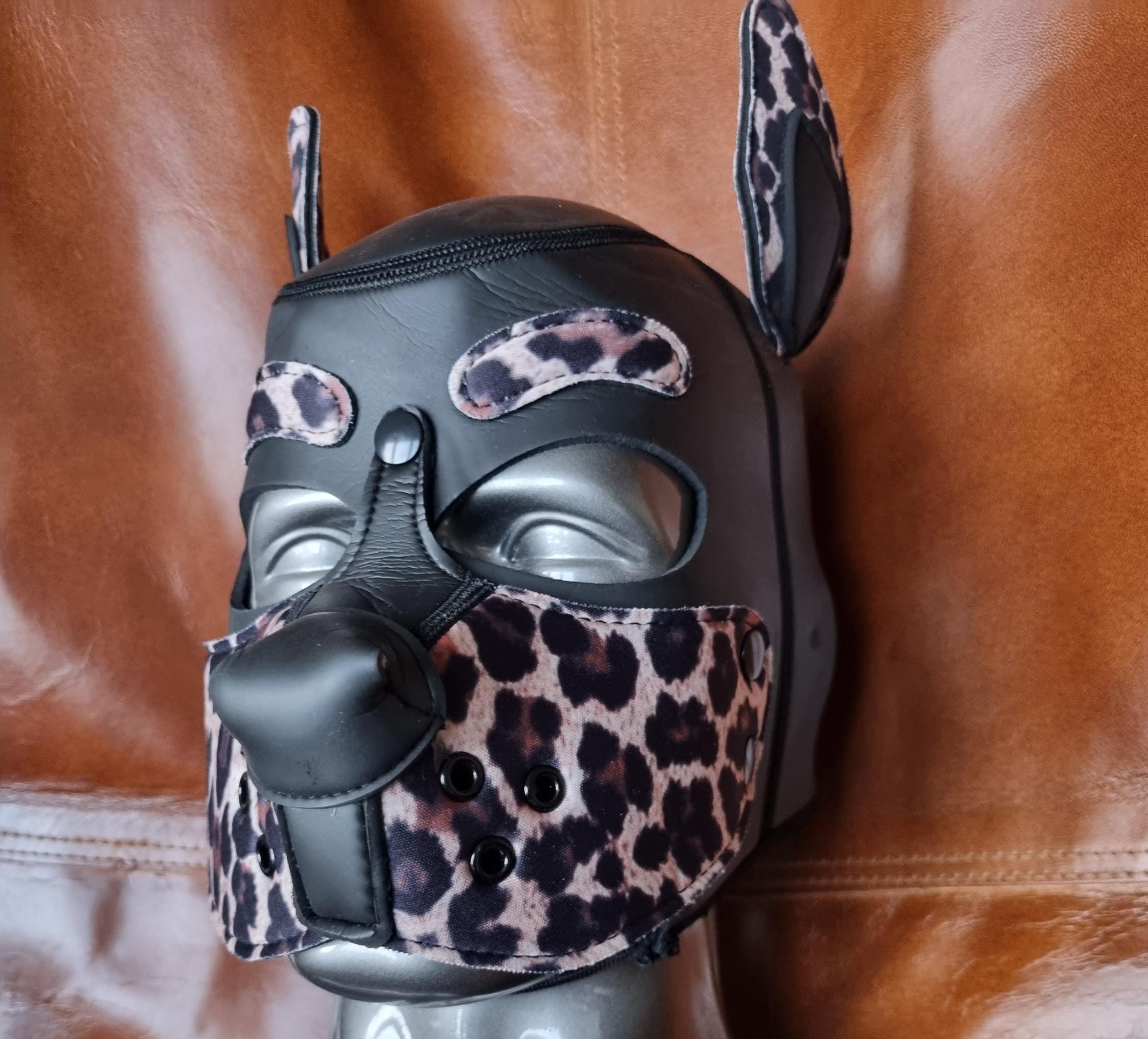 Pup Play Gear Adults Neoprene Puppy Hood Mask, Removable Cosplay Dog ...