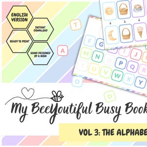 Busy Book for Toddlers | Alphabet Learning Binder | Montessori Printable | Ages 2–5 | ABC Learning Quiet Book | Activity Book for Kids