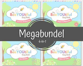 Livre occupé Méga Bundle 4-en-1 | Néerlandais | Imprimable | Activités pour les tout-petits | Montessori | Apprendre en jouant