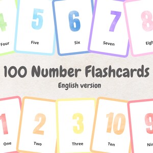 Number Flashcards | Printable | Educational toy | Montessori Materials | Toddler Learning | Homeschool | Preschool | Kids | Digital Download