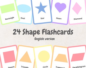 Geometric Shapes Flashcards | Printable | Educational | Montessori ...