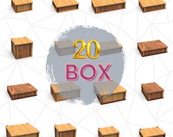 20 Pieces Wooden Box | Decorative Gift Box Laser Cut | Flip Up Lid Storage Box | Jewelry Box | Laser Cutting Box Files | Gift Box SVG