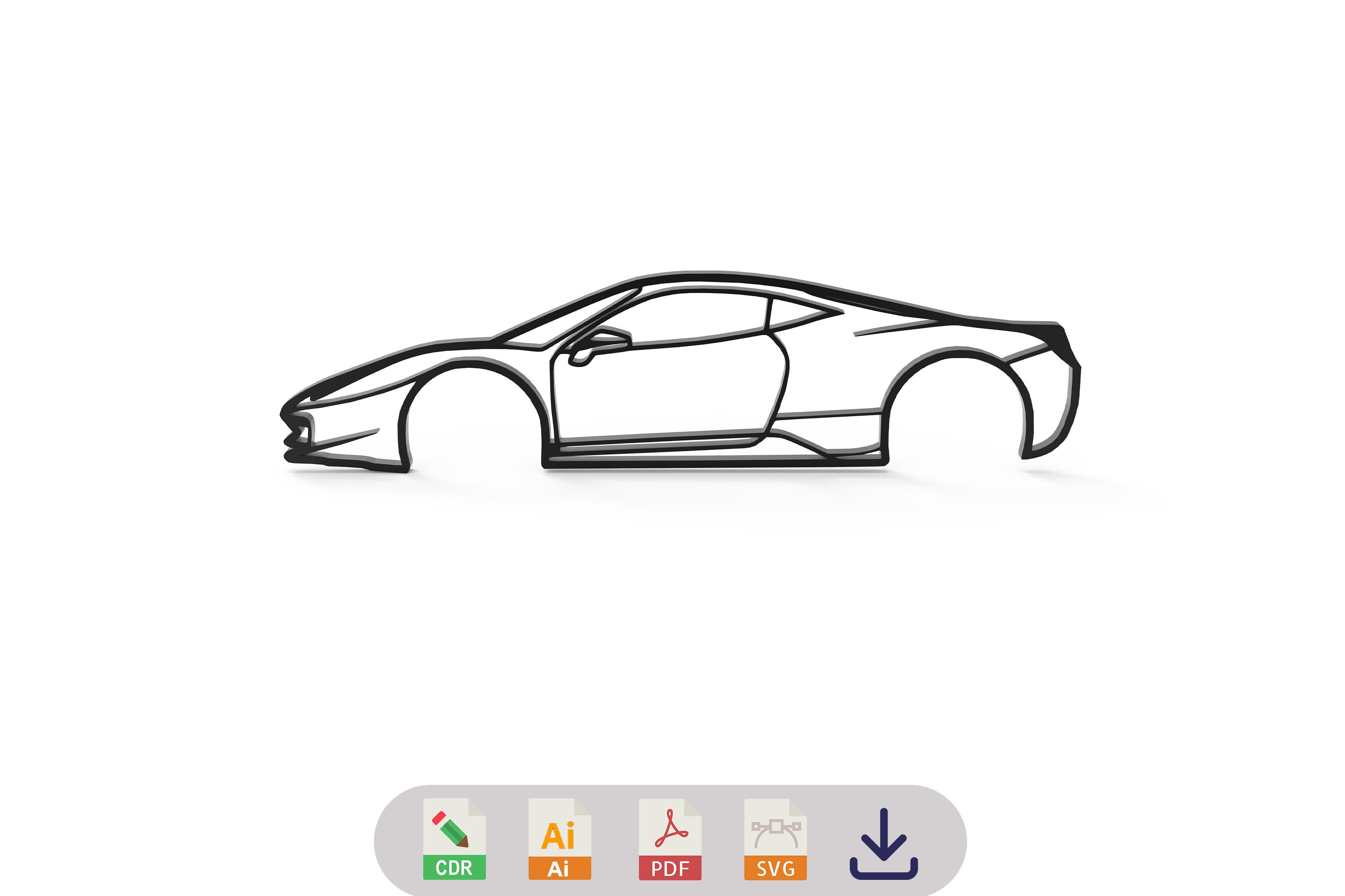 Ferrari 458 Car Silhouette for Laser Cut & CNC Ferrari Laser Cut Files SVG  458 Silhouette Wall Art SVG Wall Decor - Etsy