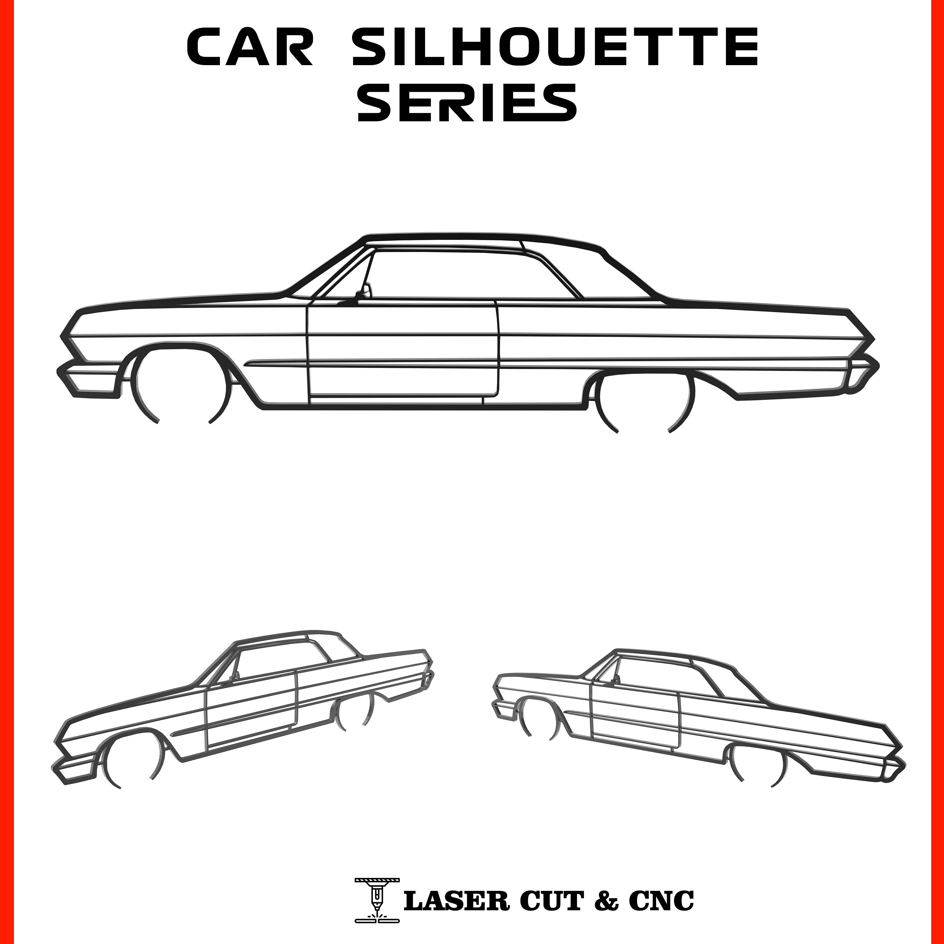 Impala Car Silhouette for Laser Cut & CNC Impala Laser Cut Files SVG