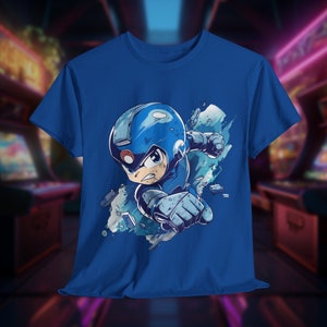 Classic Video Game Fan Shirt: Mega Man Tee in 100% Cotton