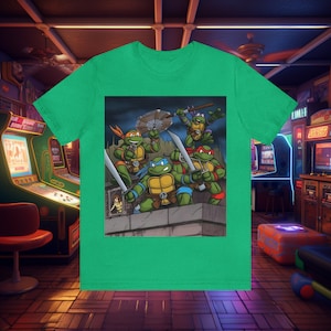 Camisa retro TMNT - Camiseta inspirada en dibujos animados de los años 90 - Camiseta gráfica vintage de las Tortugas Ninja