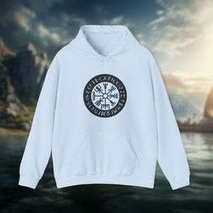 Norse Mythology Hoodie with Viking Compass Design - Embrace Your Inner Viking