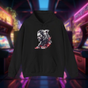 Unisex The Witcher Gamer Hoodie - Video Game Inspired Wear for Gaming Fans - Gaming Tee - Retro Style