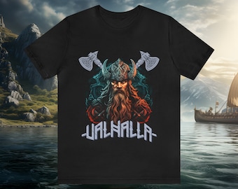 Valhalla Viking T Shirt - Norse Mythology Inspired Tee for Warriors