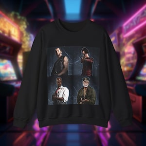 Unisex Cozy Gamer Sweatshirt - Retro Left 4 Dead 1 Character Print - Gamer Apparel - Gift for L4D fans - Gift for him or her - Left 4 Dead