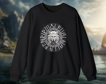 Libera tu bestia interior: sudadera con diseño de lobo Fenrir para una apariencia atrevida