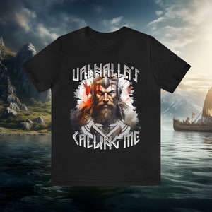 Ragnarok Ready: Valhalla&#39;s Calling Viking Shirt - Unique Scandinavian design