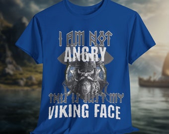 Viking Face T-Shirt – Norse Mythology Warrior Design