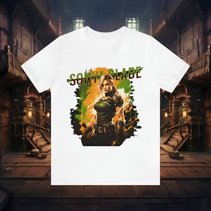 Custom Sonya Blade Mortal Kombat Fan Art Gaming T-Shirt V2