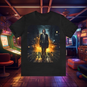 Unisex John Wick Tee of a T Shirt of John Wick Gift for him or her of Action Hero John Wick
