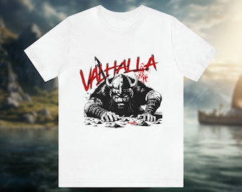 Vintage Valhalla Grunge donker T-shirt - Retro Noorse mythologie, alternatieve mode