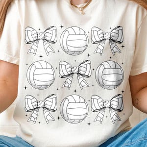 Volleyball Bow Png, Cute Volleyball And Bow Png, Girly Volleyball Player Png, Sports Bow And Ball Png, Volleyball Pattern Png,