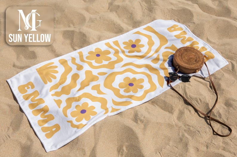 Personalized Beach Towel With Name - Custom 30"x60" Microfiber Towel For Pool, Beach, Gift - View #11