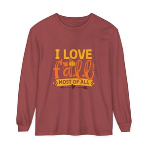 Ik hou vooral van de herfst - Comfortkleuren - T-shirt met lange mouwen