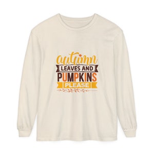 Herfstbladeren en pompoenen alstublieft - Comfortkleuren - T-shirt met lange mouwen