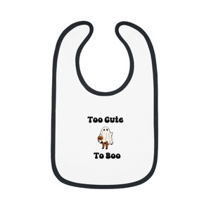 Too Cute to Boo - Jersey Bib mit Kontrastbesatz