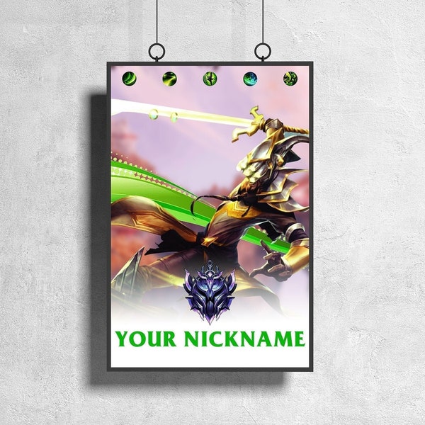 League of Legends - Master Yi | Game Poster | 3 Colors 1 Price | Room Decor | Wall Decor | Game Decor | Game Gifts