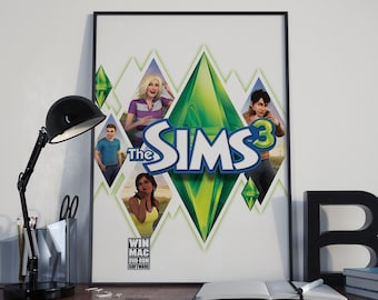 The Sims 3 Poster Print | Gaming Poster | Room Decor | Wall Decor | Gaming Decor | Gaming Gifts | Video Game Poster | Video Game Print