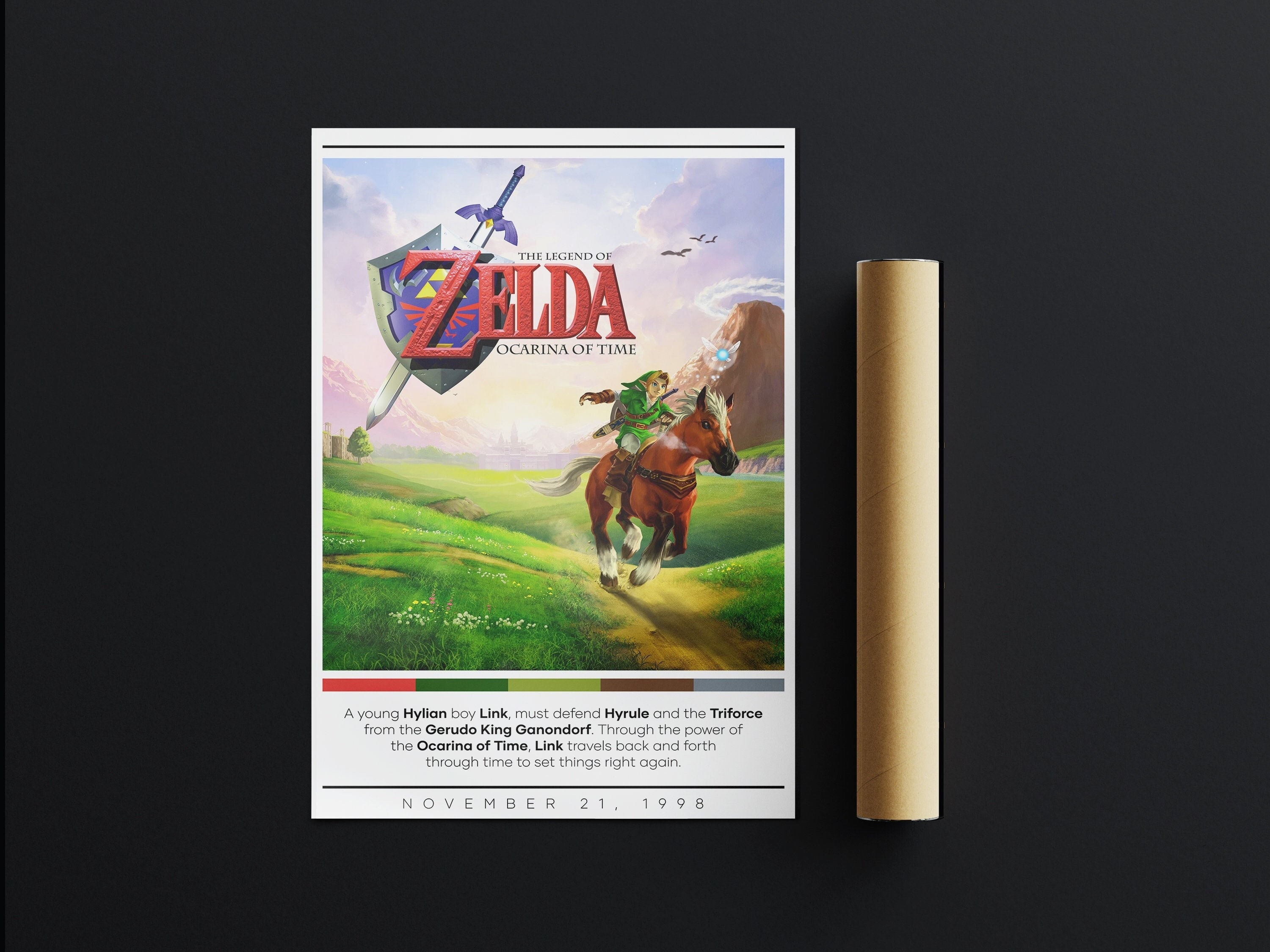 The Legend of Zelda Ocarina of Time Poster Gaming Poster Etsy