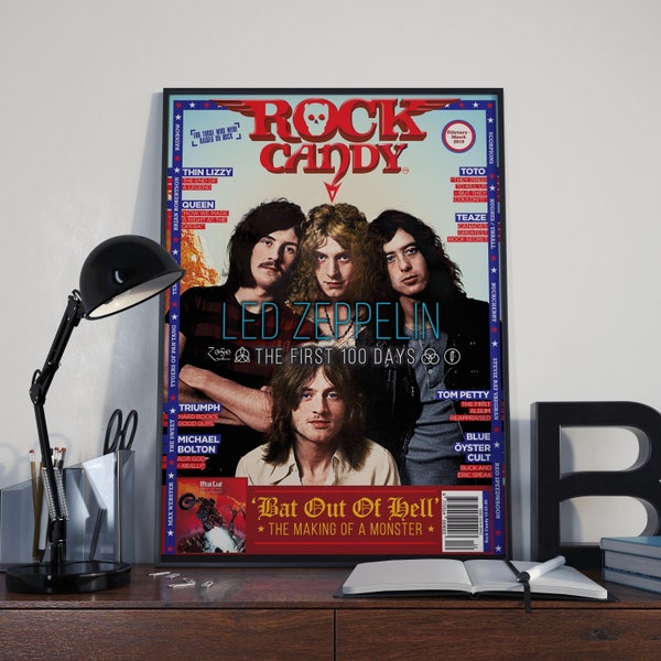 Led Zeppelin Poster | Jimmy Page Poster | Magazine Cover Poster | Artist Poster | Room Decor | Wall Decor | Music Decor | Music Gifts