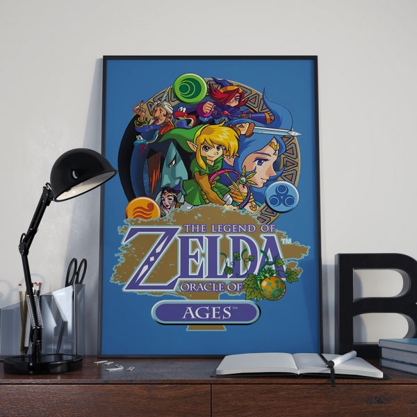 La légende de Zelda Oracle of Ages Poster | Affiche de jeu | Décor de chambre | Décoration murale | Décor de jeu | Cadeaux de jeu | Affiche de jeu vidéo
