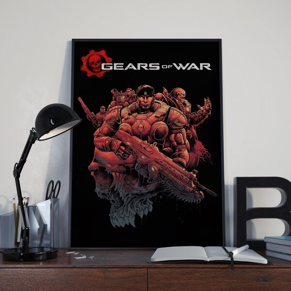 Gears of War 1 Poster Print | Gaming Poster | Room Decor | Wall Decor | Gaming Decor | Gaming Gifts | Video Game Poster | Video Game Decor