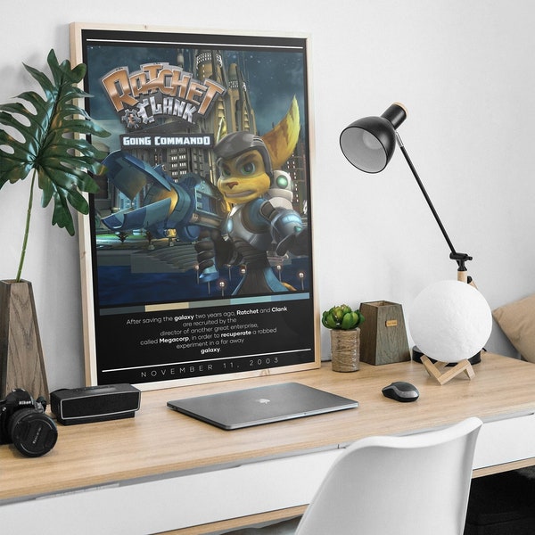 Ratchet and Clank Going Commando Poster | Gaming Poster | Room Decor | Wall Decor | Gaming Decor | Gaming Gift | Video Game Poster