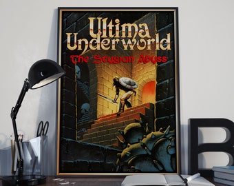 Ultima Underworld The Stygian Abyss Poster Print | Gaming Poster | Room Decor | Wall Decor | Gaming Decor | Gaming Gifts | Video Game Poster