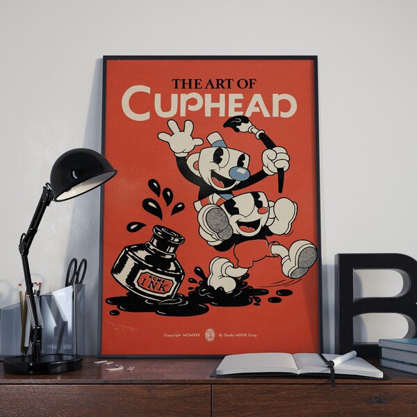 Cuphead Poster Print | Gaming Poster | Room Decor | Wall Decor | Gaming Decor | Gaming Gifts | Video Game Poster | Video Game Print