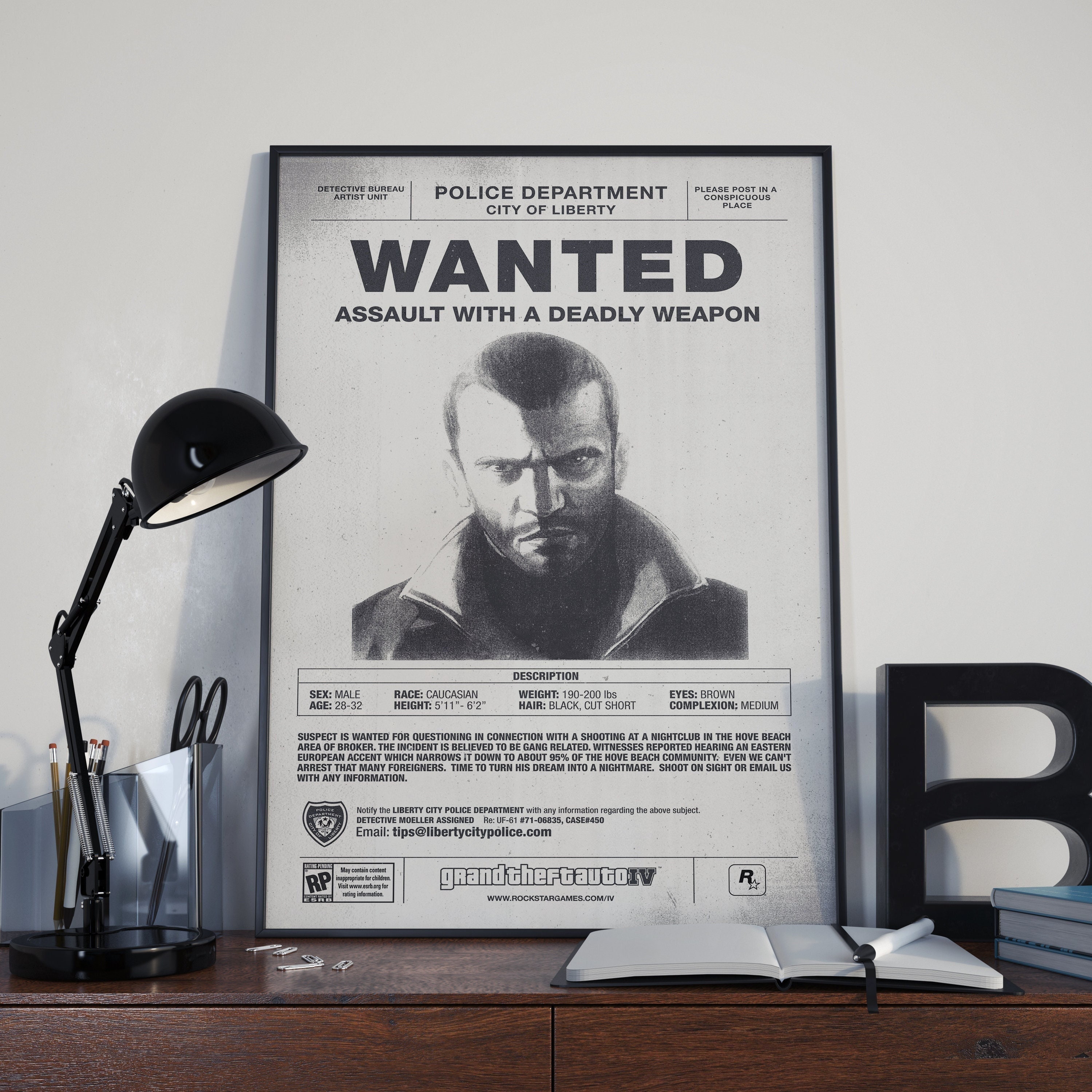 Grand Theft Auto 4 Poster GTA 4 Poster Video Game Poster 