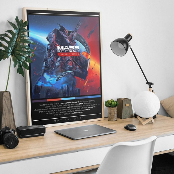 Mass Effect Legendary Edition Poster | Gaming Poster | Room Decor | Wall Decor | Gaming Decor | Gaming Gifts | Video Game Poster