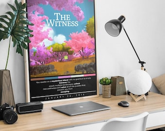 The Witness Poster Print | Gaming Poster | 3 Colors 1 Price | Room Decor | Wall Decor | Gaming Decor | Gaming Gifts | Video Game Poster