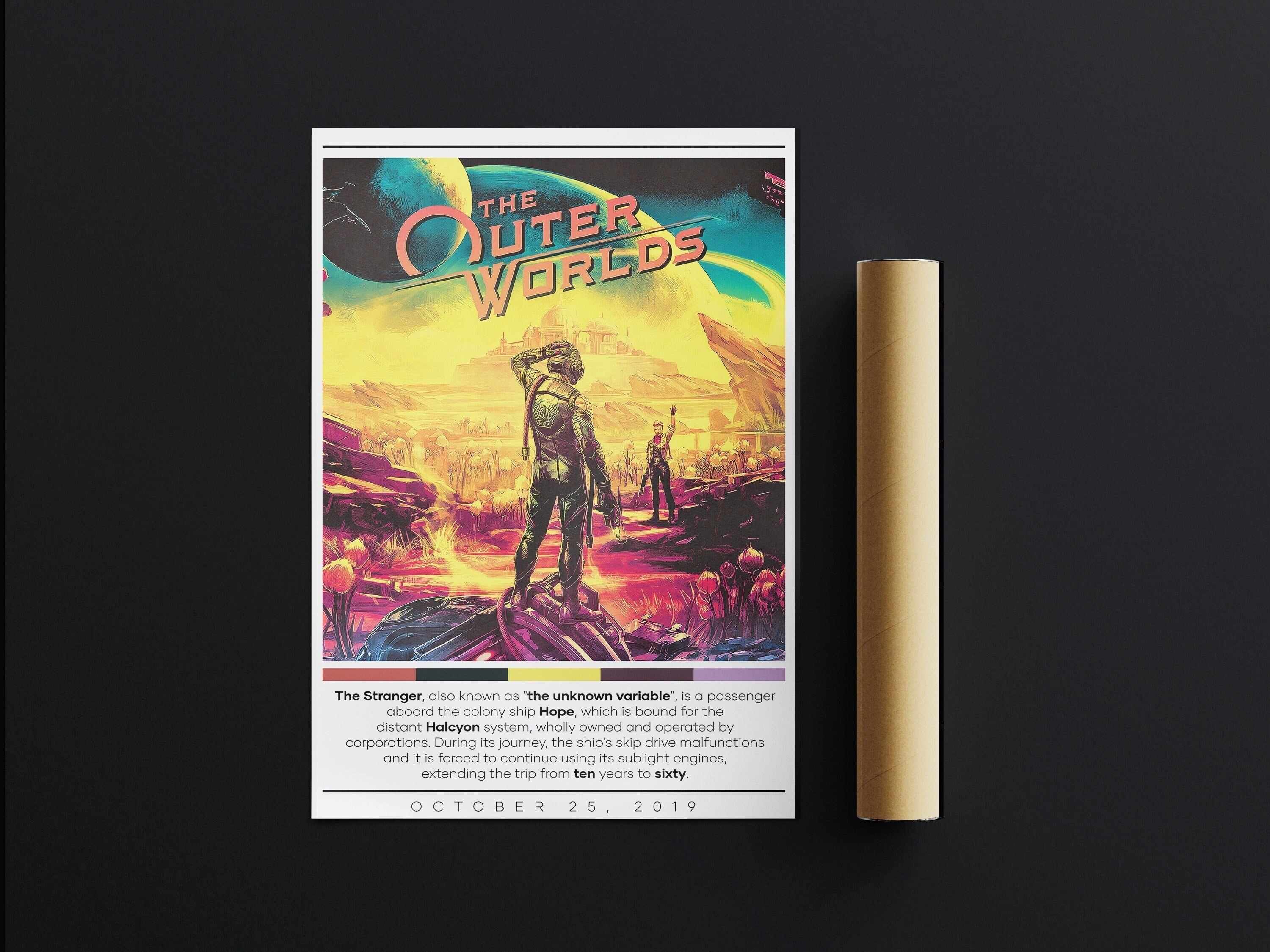 The Outer Worlds Poster Gaming Poster 3 Colors 1 Price - Etsy
