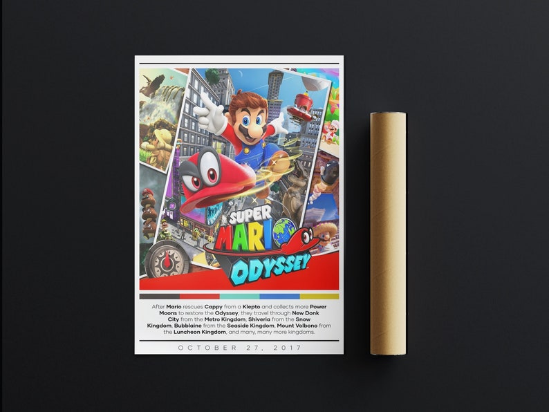 Super Mario Odyssey Poster Gaming Poster 3 Colors 1 Price Room Decor